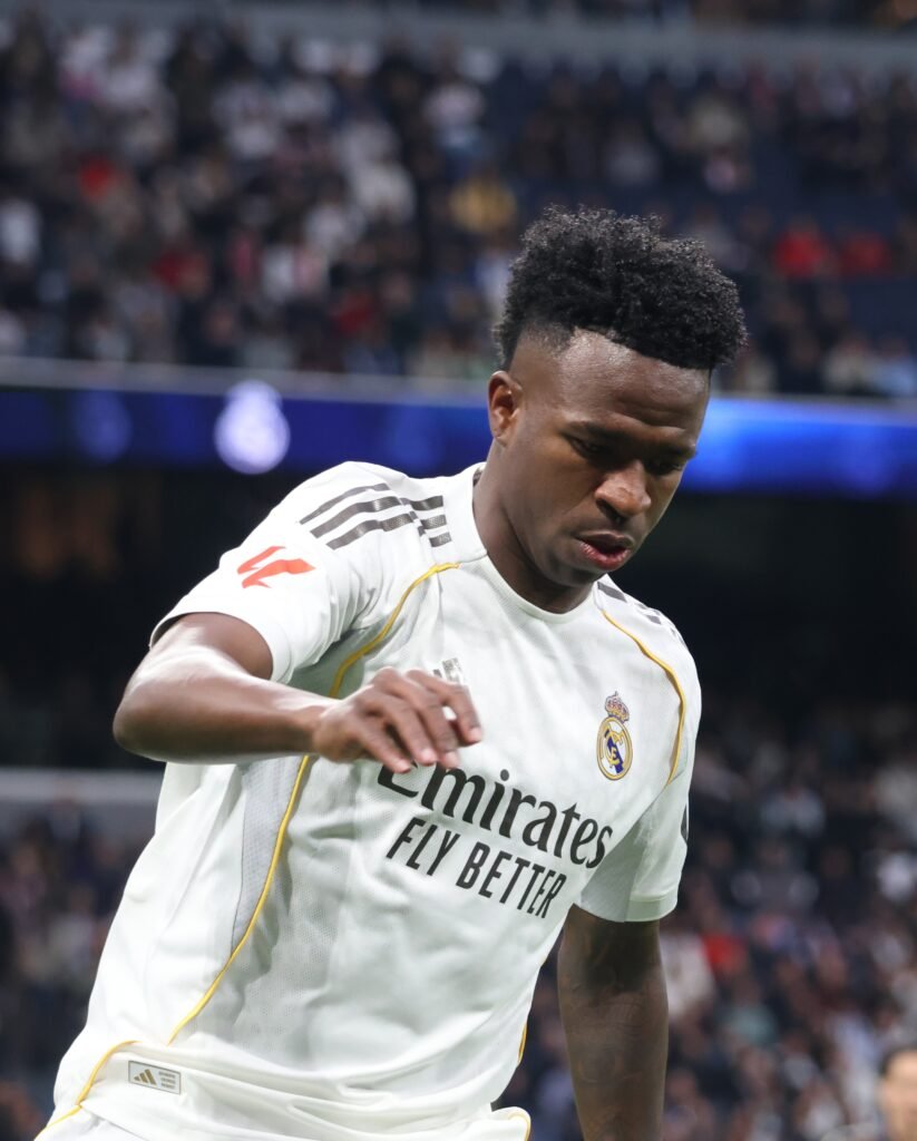 Vinicius durante el Real Madrid-Levante
