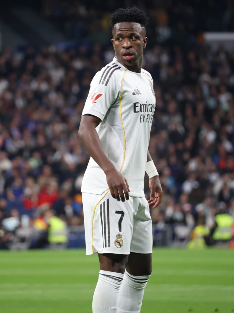 Vinicius durante el Real Madrid-Levante